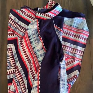 Navy patterned dress